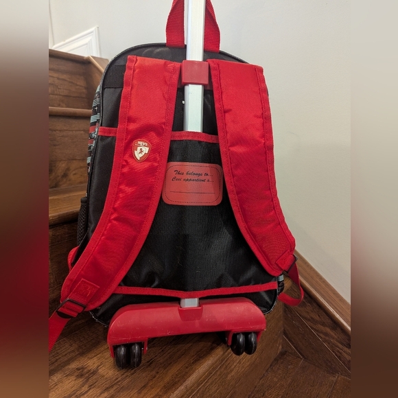 Disney Kids Rolling Back Pack Luggage - Lightning McQueen By Heys - Picture 11 of 17